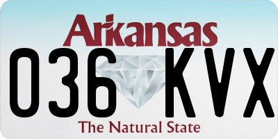 AR license plate 036KVX