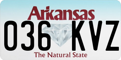 AR license plate 036KVZ