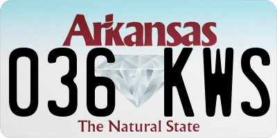AR license plate 036KWS