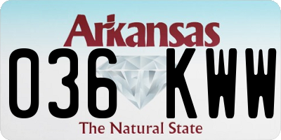 AR license plate 036KWW