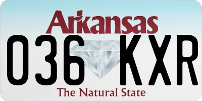 AR license plate 036KXR
