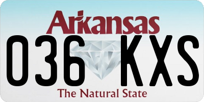 AR license plate 036KXS