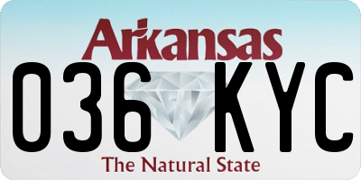 AR license plate 036KYC