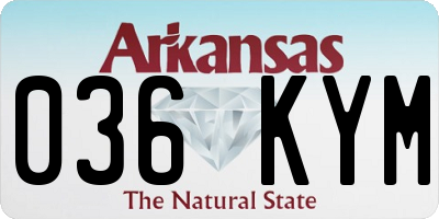 AR license plate 036KYM