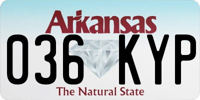 AR license plate 036KYP