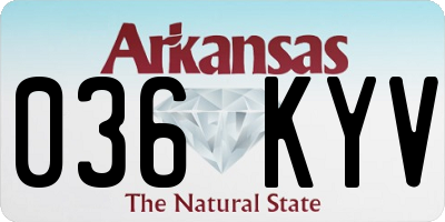 AR license plate 036KYV