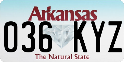AR license plate 036KYZ