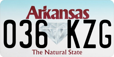 AR license plate 036KZG