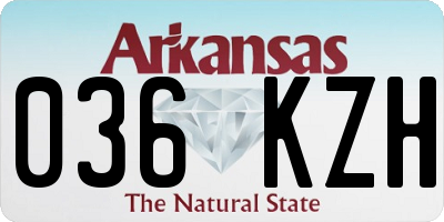 AR license plate 036KZH