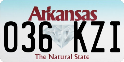 AR license plate 036KZI