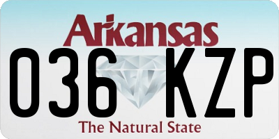 AR license plate 036KZP