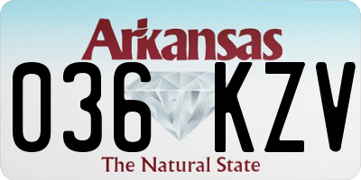 AR license plate 036KZV