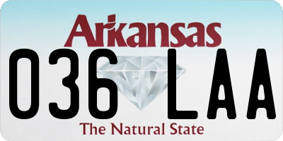 AR license plate 036LAA