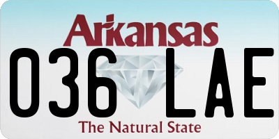 AR license plate 036LAE