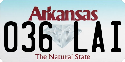 AR license plate 036LAI