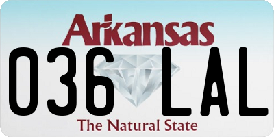 AR license plate 036LAL