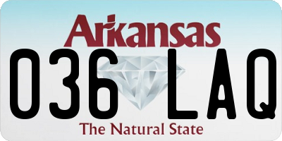 AR license plate 036LAQ