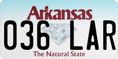 AR license plate 036LAR