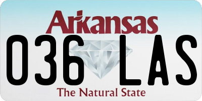 AR license plate 036LAS