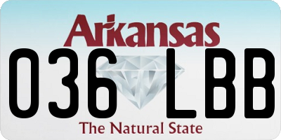 AR license plate 036LBB