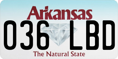 AR license plate 036LBD
