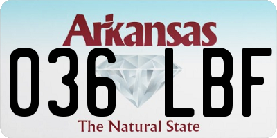 AR license plate 036LBF