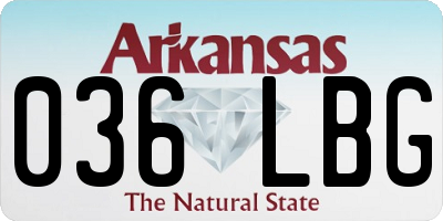AR license plate 036LBG