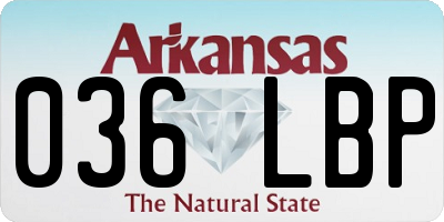 AR license plate 036LBP