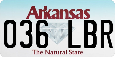 AR license plate 036LBR