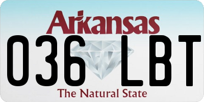 AR license plate 036LBT