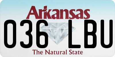 AR license plate 036LBU