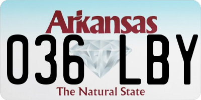 AR license plate 036LBY