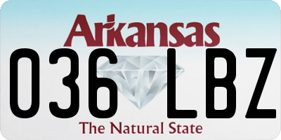 AR license plate 036LBZ