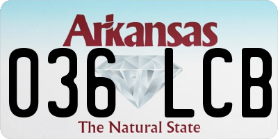 AR license plate 036LCB