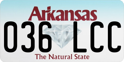 AR license plate 036LCC