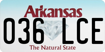 AR license plate 036LCE