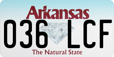 AR license plate 036LCF