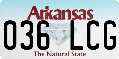 AR license plate 036LCG