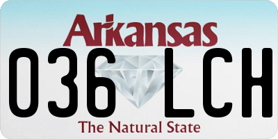 AR license plate 036LCH