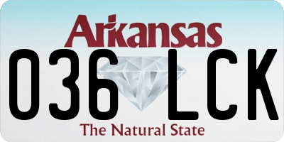 AR license plate 036LCK