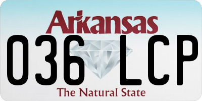 AR license plate 036LCP
