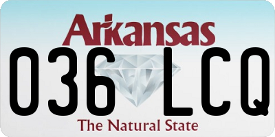AR license plate 036LCQ