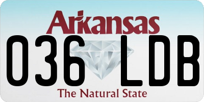AR license plate 036LDB