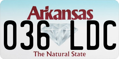 AR license plate 036LDC