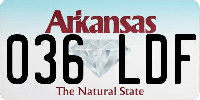 AR license plate 036LDF