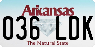 AR license plate 036LDK