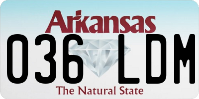 AR license plate 036LDM