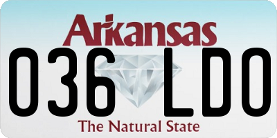 AR license plate 036LDO