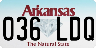 AR license plate 036LDQ