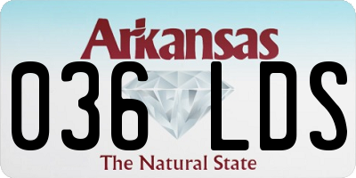 AR license plate 036LDS